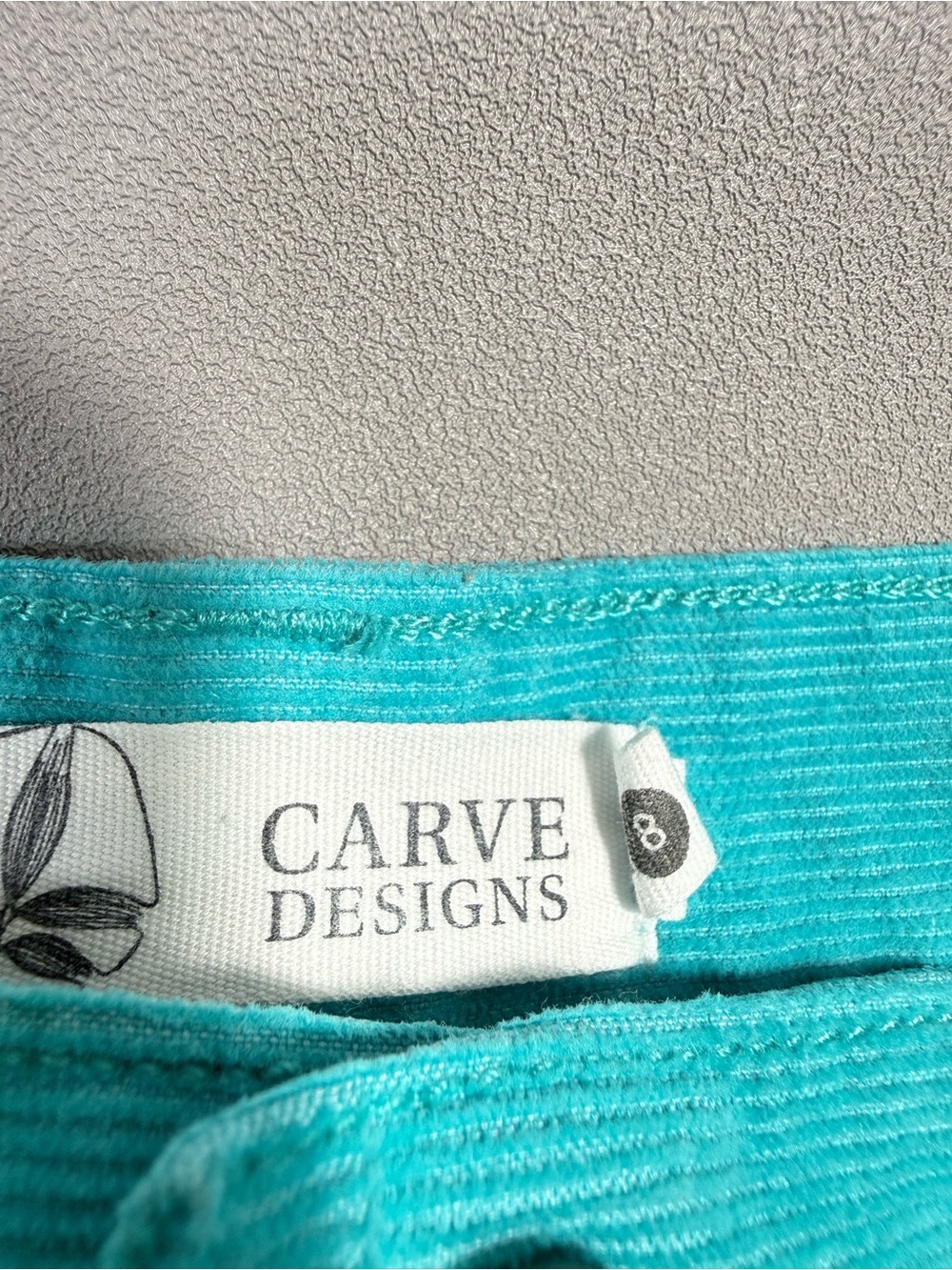 CARVE DESIGN Bright Turquoise Cotton Blend Corduroy Shorts - Picture 8 of 12